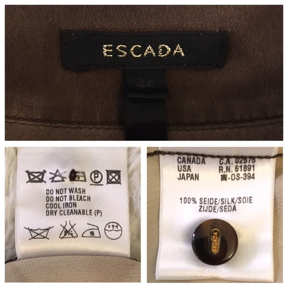 💕Escada 100% Silk Blouse Floral Print/Front Tie - Picture 7 of 8